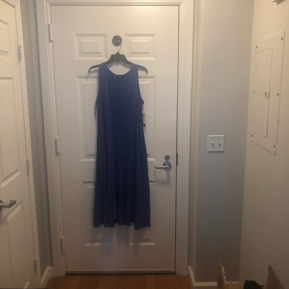 NWT nic + zoe blue flowy maxi dress